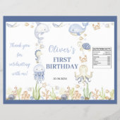 海動物少年誕生日チップバッグラッパー チラシ (正面)