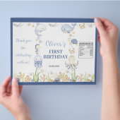 海動物少年誕生日チップバッグラッパー チラシ (手)