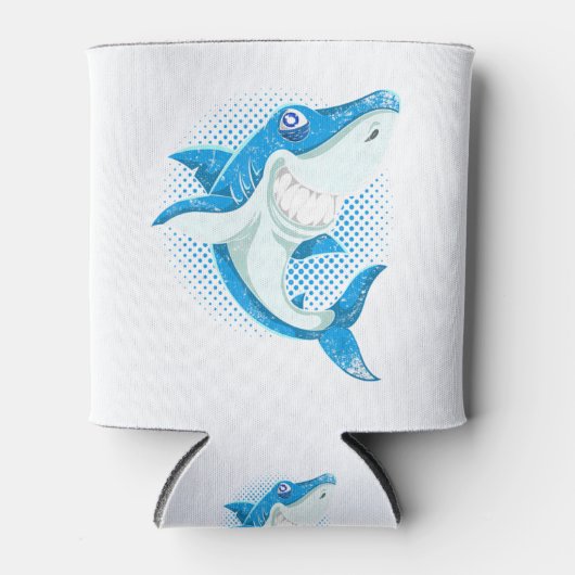 海動物捕食者採石器海化モンスターシャーク.p 缶クーラー (正面)