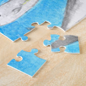 海動物水彩パズル、30ピース ジグソーパズル (側面)