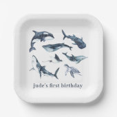 海動物紙プレートナプキンス ペーパープレート (正面)
