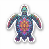 海動物絞り染めトバルシーアニマルマオリタトル シール (正面)