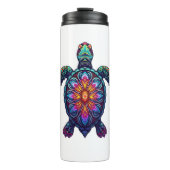 海動物絞り染めトバルシーアニマルマオリタトル タンブラー (正面)