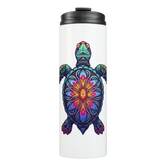 海動物絞り染めトバルシーアニマルマオリタトル タンブラー (正面)