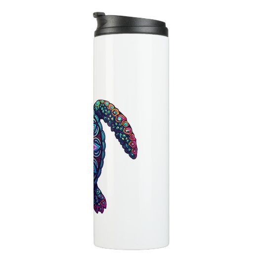 海動物絞り染めトバルシーアニマルマオリタトル タンブラー (回転右)