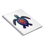 海動物絞り染めトバルシーアニマルマオリタトル ノートブック (右側)