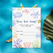 海動物 – ボトル内のキャンディの数 エンクロージャーカード