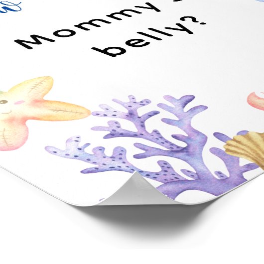 海動物 – ママのお腹の大きさ ポスター (角)