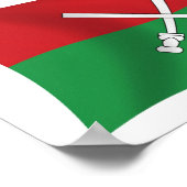 海南李美王国旗のポスタープリント ポスター (角)