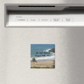 海及びビーチ結婚式日付磁石 マグネット (インサイチュ (食洗機))