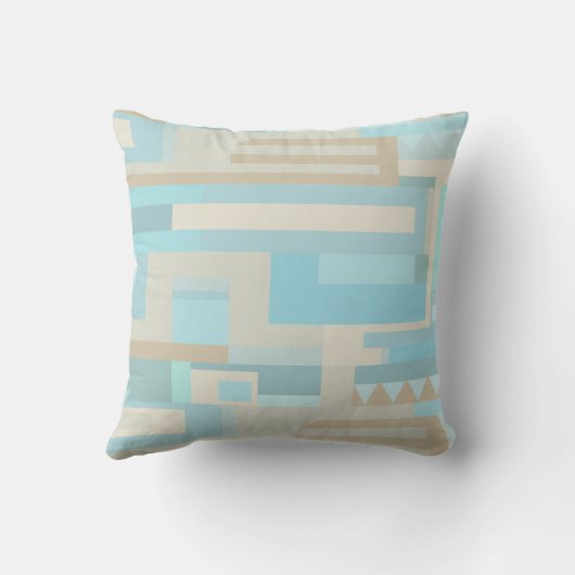 海及び砂の抽象的なパターン完全なアクセントの枕 クッション (裏面)