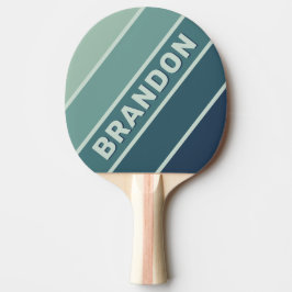 海名はっきりした付きストライプの緑ノスタルジック 卓球ラケット