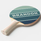 海名はっきりした付きストライプの緑ノスタルジック 卓球ラケット (正面アングル)