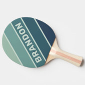 海名はっきりした付きストライプの緑ノスタルジック 卓球ラケット (横)
