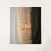 海吹の雑草の日没タペストリー タペストリー (正面)