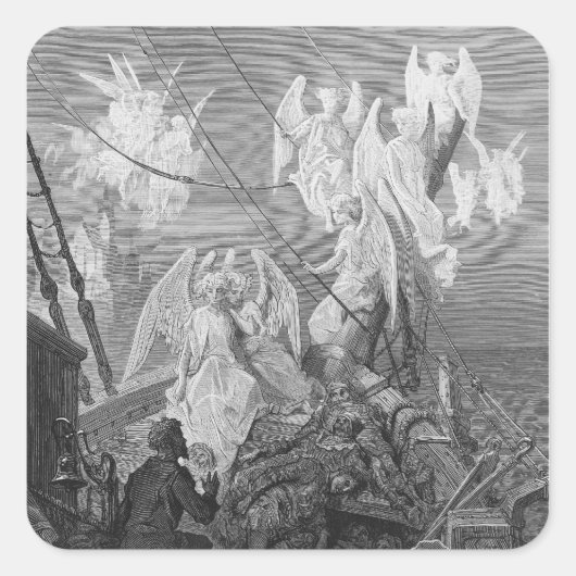 海員は天使の精の帯を見る スクエアシール (正面)