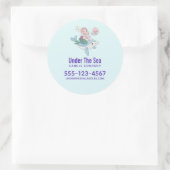 海商でイルカに乗る人魚 ラウンドシール (バッグ)