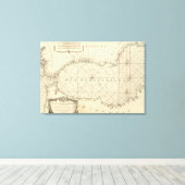 海図のタイトル地中海のページ キャンバスプリント (インサイチュ (ウッドフロア))
