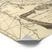 海図のタイトル地中海のページ ポスター (角)