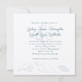 海図解入りの、写真付きの結婚の伝統的儀式 招待状 (正面)