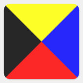 海国際的海信号旗航海の文字 スクエアシール (正面)