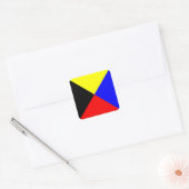 海国際的海信号旗航海の文字 スクエアシール (封筒)