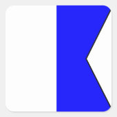 海国際的海信号旗航海の文字 スクエアシール (正面)