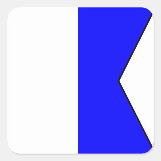 海国際的海信号旗航海の文字 スクエアシール (正面)