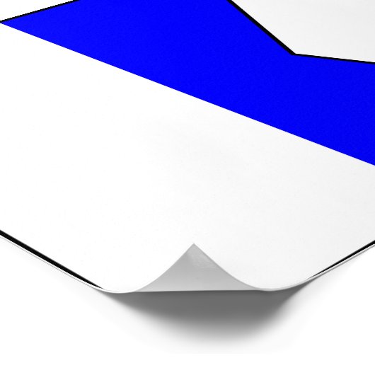 海国際的海信号旗航海の文字 ポスター (角)