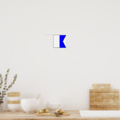 海国際的海信号旗航海の文字 ポスター (キッチン)