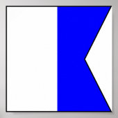 海国際的海信号旗航海の文字 ポスター (正面)