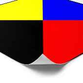 海国際的海信号旗航海の文字 ポスター (角)