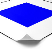 海国際的海信号旗航海の文字 ポスター (角)
