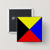 海国際的海信号旗航海の文字 缶バッジ (正面&裏面)