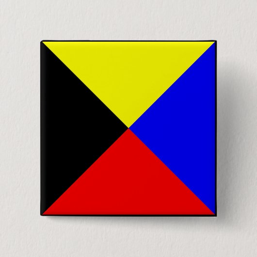 海国際的海信号旗航海の文字 缶バッジ (正面)