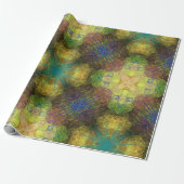 海園、緑、黄色、紫のウニ ラッピングペーパー (アンロールド)