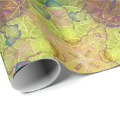 海園、緑、黄色、紫のウニ ラッピングペーパー (ロールコーナー)