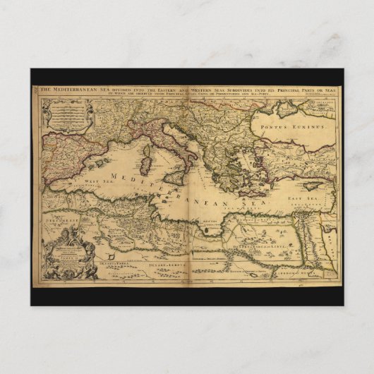 海地中海のを公国に分ける ポストカード (正面)