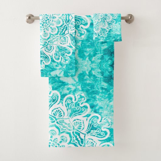 海地中海のブルーノルディックマンダラ バスタオルセット (インサイチュ)