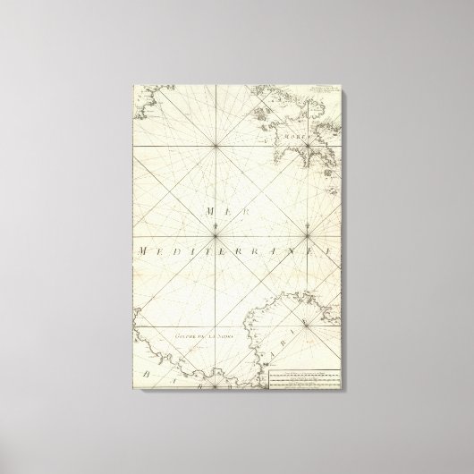海地中海の5 キャンバスプリント (正面)