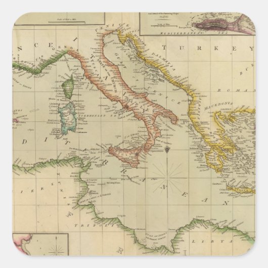 海地中海の6 スクエアシール (正面)