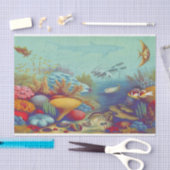 海場面の下のカラフル 薄葉紙 (クラフト)