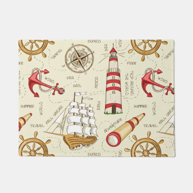 海場面 ドアマット (正面)