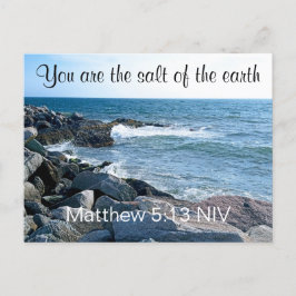 海塩の写真Earth Bible Verse ポストカード