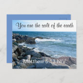 海塩の写真Earth Bible Verse ポストカード (正面/裏面)