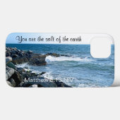 海塩の写真Earth Bible Verse Case-Mate iPhoneケース (裏面 (横))