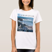 海塩の写真Earth Bible Verse Tシャツ (正面)