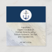 海塩粘土 航海 ビーチ 手作り職人タグ スクエア名刺 (裏面)