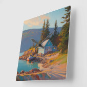 海壁時計 スクエア壁時計 (傾斜)