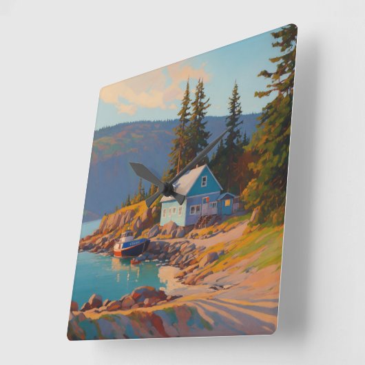 海壁時計 スクエア壁時計 (傾斜)